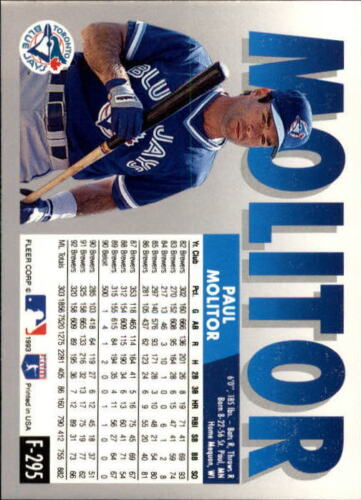 Paul Molitor 2001 Fleer Jersey Card