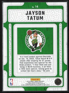 Jayson Tatum 2023 2024 Donruss Hardwood Masters Series Mint Card #14