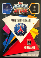 Neymar Jr 2020 2021 Topps Match Attax UEFA Champions League Series Mint Card #PSG16