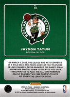 Jayson Tatum 2022 2023 Panini Donruss Production Line Series Gold Press Proof Version Mint Card #10