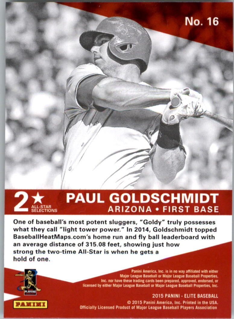 Paul Goldschmidt 2015 Elite All Star Salutes Series Mint Card #16