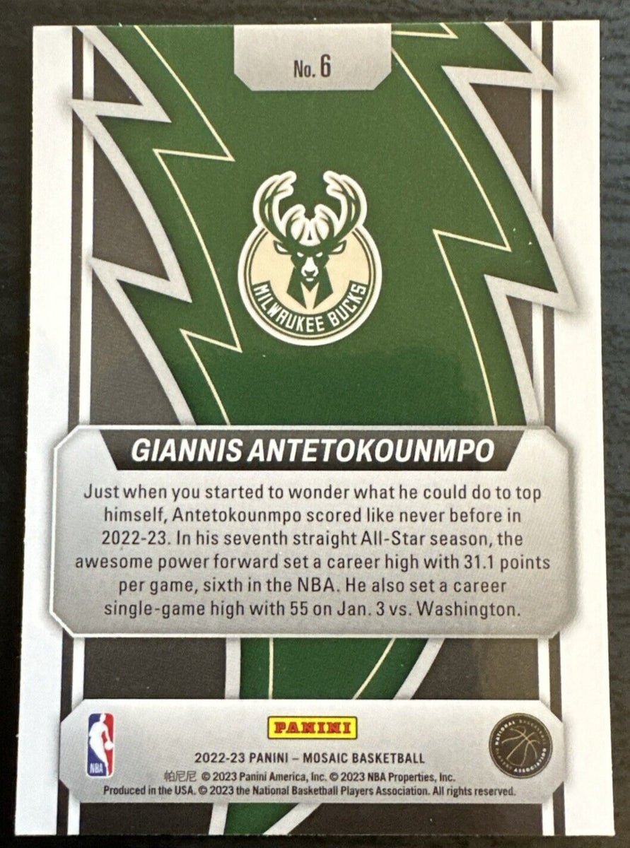 Giannis Antetokounmpo 2022 2023 Panini Mosaic Thunder Road Series