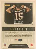 Ryan Mallett 2011 Panini Rookies & Stars Studio Gold Series Mint Rookie Card #18 Only 500 Made