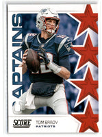 2019 Score Football Captains 30 Card Insert Set with Brady, Kelse, Prescott, Plus