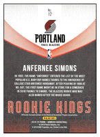 Anfernee Simons 2018 2019 Panini Donruss Rookie Kings Series Mint Card #12