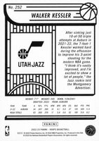 Walker Kessler 2022 2023 Panini Hoops Basketball Series Mint Rookie Card #252