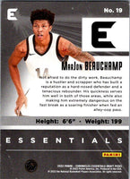 MarJon Beauchamp 2022 2023 Panini Chronicles Essentials Draft Picks Series Mint Card #19