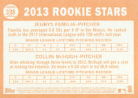 Jeurys Familia and Collin McHugh 2013 Topps Heritage Series Mint Rookie Card #398