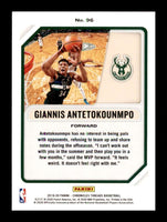 Giannis Antetokounmpo 2019 2020 Panini Chronicles Threads Series Mint Card #96