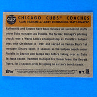 Chicago Cubs Coaches 2009 Topps Heritage Series Mint Short Print Card #457