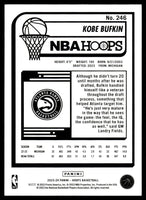 Kobe Bufkin 2023 2024 Panini NBA Hoops Purple Series Mint Rookie Card #246