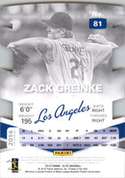 Zack Greinke 2015 Elite Inspirations Series Mint Card #81 Only 79 Made