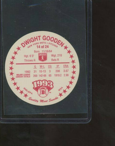 Dwight Gooden 1993 King-B Collector's Edition Disc #14 | The Strictly ...