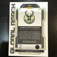 Giannis Antetokounmpo 2021 2022 Panini Prizm Global Reach Series Mint Card #1