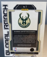 Giannis Antetokounmpo 2021 2022 Panini Prizm Global Reach Series Mint Card #1