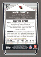 Matt Leinart 2007 Topps Draft Picks and Prospects Chrome Black Series Mint Card #54