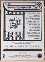 Shai Gilgeous-Alexander 2022 2023 Panini Hoops Basketball Series Mint Card #201