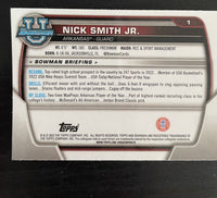 Nick Smith Jr 2022 2023 Bowman University Chrome Pink Refractor Mint Rookie Card #1
