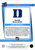 Mark Williams 2022 2023 Donruss Chronicles Rated Rookie Draft Picks Series Mint Card #16