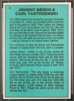 Carl Yastrzemski and Johnny Bench 1984 Donruss Living Legends Series Mint Card #B