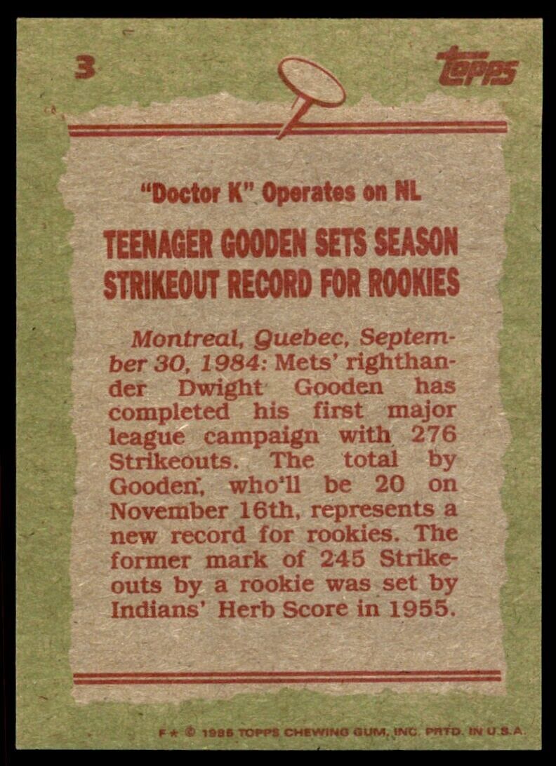 Gooden's Amazin' 1985 Season 