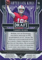 Tanner McKee 2023 Leaf Draft Quarterback Kings Gold Series Mint Rookie Card #94