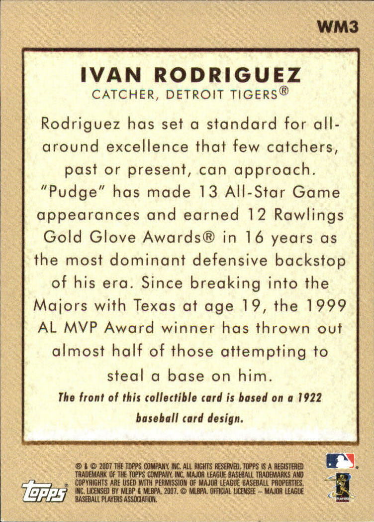 Ivan Rodriguez Cards  The Strictly Mint Card Co. Inc.