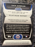 Zack Wheeler 2012 Bowman Platinum Prospects Purple Refractor Series Mint Card #BPP48