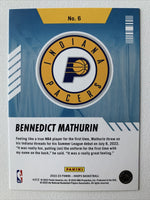 Bennedict Mathurin 2022 2023 Panini Hoops Arriving Now Series Mint Card #6