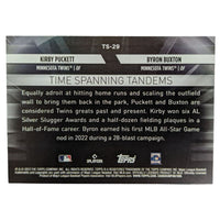 Kirby Puckett and Byron Buxton 2023 Topps Update Time Spanning Tandems Series Mint Card #TS-29