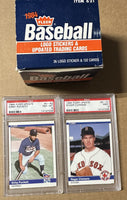 1984 Fleer Baseball Update Factory Set with Roger Clemens Rookie Graded PSA-9 MINT Serial #14147338 and Kirby Puckett PSA-8