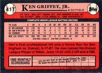 1989 Topps Traded Factory Set Featuring Ken Griffey Jr's Rookie Card #41-T, plus Randy Johnson, Deion Sanders and Nolan Ryan Plus
