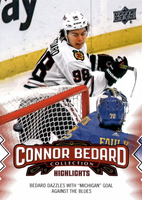 2023 2024 Upper Deck Connor Bedard Collection 26 Card Set Featuring the Top Moments from his Rookie Season