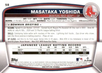 Masataka Yoshida 2023 Bowman Mint Rookie Card #58