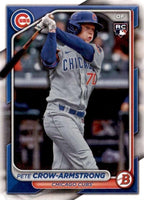 Pete Crow-Armstrong 2024 Bowman Baseball Series Mint Rookie Card #85 Made by Topps