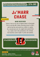 Ja'Marr Chase 2023 Panini Donruss Threads Series Mint Insert Card #DTH-JMC Featuring an Authentic Black Jersey Swatch