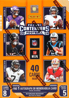 2024 Panini Contenders NFL Football Factory Sealed Blaster Box with 1 Autograph or Rookie Ticket Memorabilia Swatch Per Box Seven Inserts or Parallels Per Box! Find Exclusive Blue Parallels!