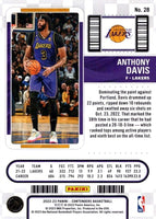 Anthony Davis 2022 2023 Panini Contenders Season Ticket Series Mint Card #28