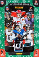 2025 DONRUSS Football Holiday Tin with 3 Exclusive Press Proof Purple Cards and Chance for Rated Rookies Autographs Purple