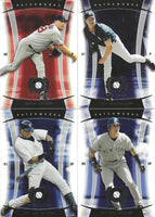 2005 Fleer Patchworks Baseball Series Complete Mint Basic 70 Card Set Loaded with Stars and Hall of Famers including Derek Jeter, Greg Maddux, David Ortiz and Ken Griffey Jr Plus