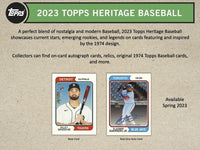 2023 Topps HERITAGE Baseball Series Factory Sealed Blaster Box