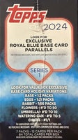 2024 Topps Baseball Series 1 Factory Sealed Blaster Box with an EXCLUSIVE Royal Blue Parallels
