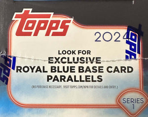 2024 Topps Baseball Series 1 Factory Sealed Blaster Box with an EXCLUSIVE Royal Blue Parallels