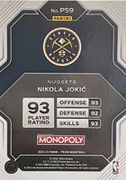 Nikola Jokic 2022 2023 Panini Prizm Monopoly Series Mint Card #PS9