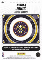 Nikola Jokic 2023 2024 Panini Limited Edition Full Sized Sticker Card Series Mint Card #1