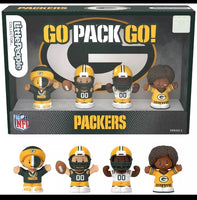 Fisher Price Little People Collector Green Bay Packers NFL 4-Pack Figure Set