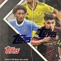 2023 Topps MLS Soccer Blaster Box of Packs with 4 Exclusive Icy Foilboard Parallel Cards Per Box and Chance for Autographs and New Pearlers Chrome Cards