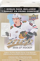 2026 2027 Upper Deck MVP NHL Hockey Blaster Box with EXCLUSIVE Gold Parallels Plus Brand New Insert Sets and Sticker Cards
