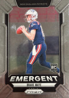 Drake Maye 2024 Panini Prizm Emergent Series Mint Rookie Year Insert Card #4