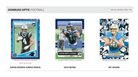 2025 Panini Donruss OPTIC Football Series Blaster Box with 3 EXCLUSIVE Rated Rookies Purple Shock Parallels and Chance for Ultra Rare Downtown Inserts PLUS